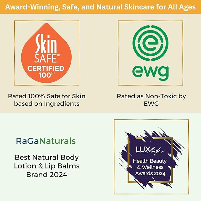 RaGaNaturals Natural Mango Shea Butter Lotion - Tropical Lotion with Vitamin E, B5, Argan & Avocado Oil - Refreshing, Hydrating & Nourishing Moisturizer - Vegan, Cruelty-Free & Paraben Free - 8 Oz