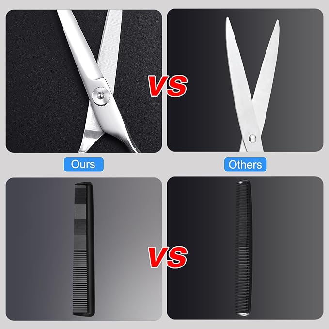 Hair Cutting Scissors, 6.5" Stainless Steel Barber Haircut Shears for Men/Woman, Professional Trimming Scissors Kit for Salon and Home Use, Sharp Edge for Precise Cutting