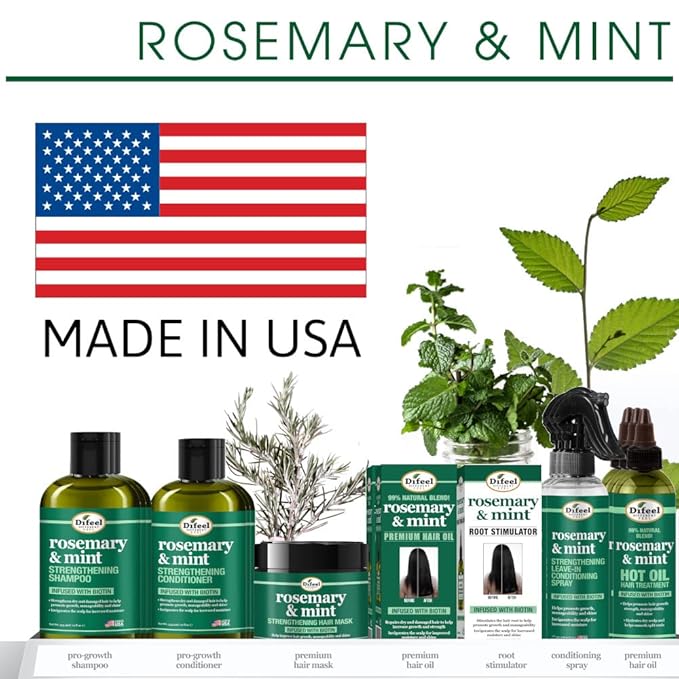 Difeel Rosemary and Mint Oil Root Stimulator with Biotin 2.5 oz. - Hair Growth Scalp Treatment
