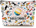 Christmas Thank You Gifts, Volleyball Gifts for Women Volleyball Makeup Bag Cosmetic Bag Toiletry Bag Zipper Pouch for Women Sister Friend Volleyballs Lover Teacher Coach Birthday Friendship