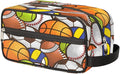 Sport Baseball Portable Travel Toiletry Bag, Volleyball Soccer Ball Cosmetic Organizer Makeup Bag Shower Shaving Bag for Men Women