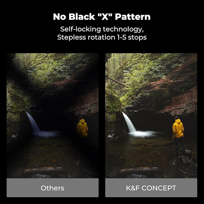 K&F CONCEPT 72mm Variable ND2-32 ND Lens Filter & Circular Polarizing Filter - Image 4