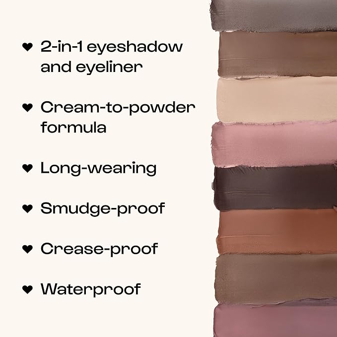 ALLEYOOP 11th Hour Waterproof Cream Eyeshadow Stick – Long-Lasting Eye Shadow Pencil & Eyeliner, Cream to Powder Stick & Highlighter – Smudge-Proof Eyeshadow Matte, Go Cocoa Matte
