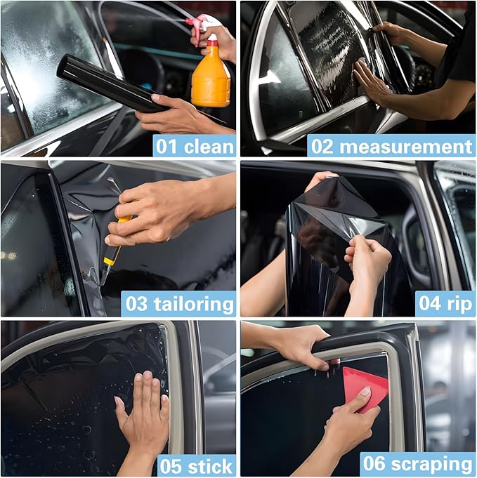 TOYOCO Window Tint Film for Cars, 20% VLT 24" in x 15'Ft Ceramic Window Tints, Blocks 99% UV & IR Rays, Heat Resistant Anti Glare Film for Windshield, Scratch Resistant Sun Shade Auto Tint Roll