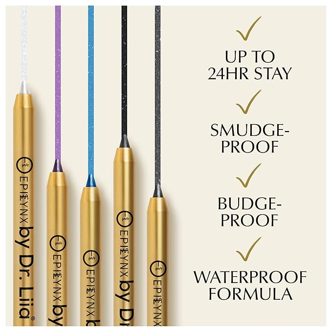 EPILYNX Eyeliner Pencil - Long Lasting Smudge Proof & Waterproof Eyeliner Pencil - Eye Liner Pencils - Hypoallergenic, Vegan, Gluten-Free Eye Pencil - Gift Set, 1.2ml