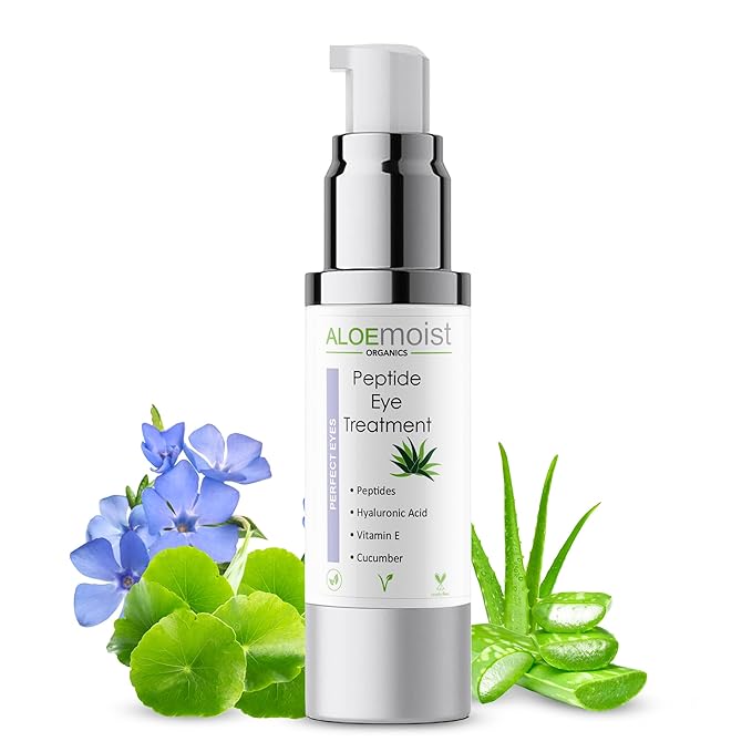 Peptide Eye Cream Anti Aging, Hydrating Under Eye Cream For Women & Men Dry, Sensitive or Mature Skin Repair, Daily Day & Night Treatment for Fine Lines, Wrinkles, Dark Circles, Bags, Puffiness 0.5 Oz