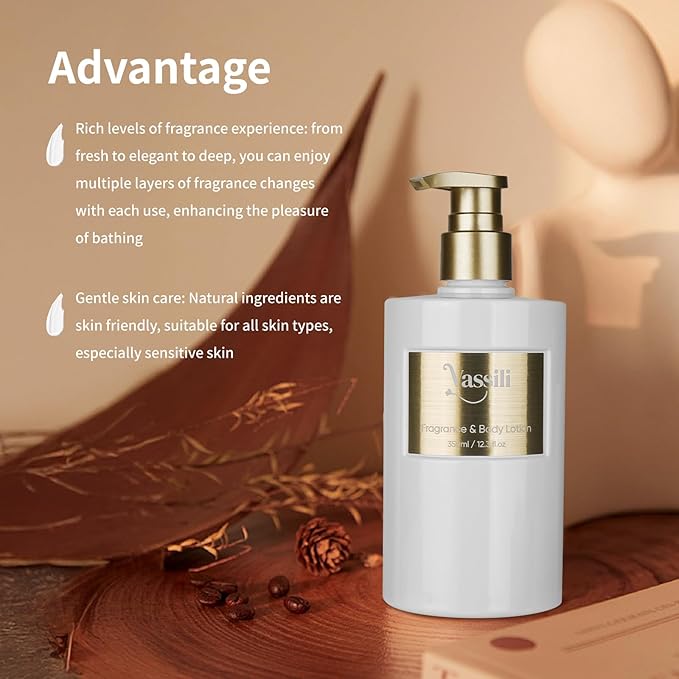 Vassili Scented Body Lotion for Women with Shea Butter & Vitamin E to Firm, Hydrate & Leave Skin Silky-Smooth, a Natural Moisturizer with a Long-Lasting Fragrance for All Skin Types-Mystic Mist