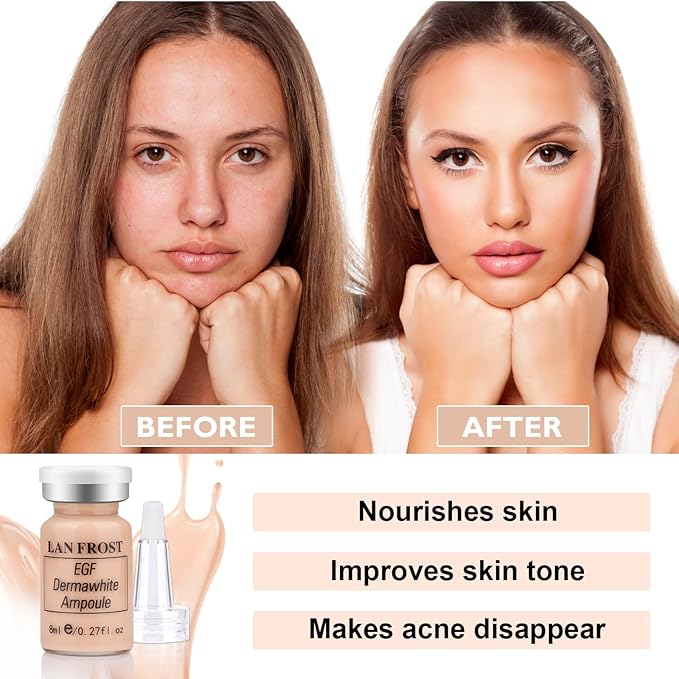 TRESSON BB Facial Glow Serum Starter Kit Hyaluronic Acid Essence Foundation Skin Care Kit 0.27oz 12 Vials, Combined With Niacinamide and Peptides To Skin Tone Anti-Aging Foundation Light Rose #3
