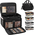 TANTO Extra Large Makeup Bag Travel Makeup Case Professional Makeup Artist Bag with 4 Clear Pouches Hairstylist Cosmetic Bag with Detachable Dividers and Shoulder Straps