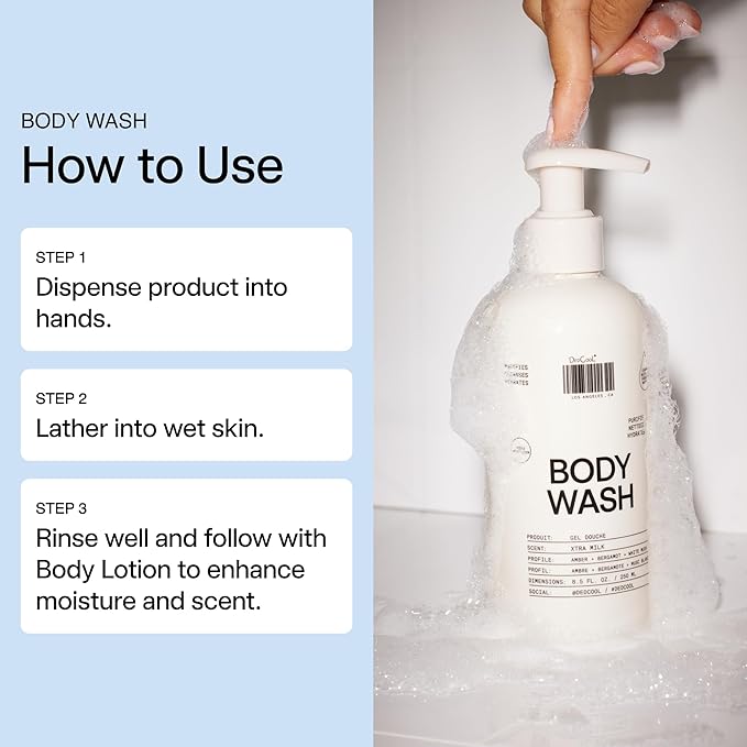 DedCool Body Wash Taunt | Moisturizing Vegan Body Wash with Shea Butter & Snow Mushroom | Non-Toxic, Carbon-Neutral Clean Formula | Bergamot, Dew, Vanilla & Amber | 8.5 oz