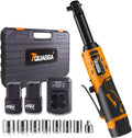 3/8" Cordless Electric Ratchet Wrench Set, 18V Power Ratchet Tool Kit by TQUAGGA