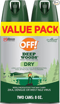 OFF! Deep Woods Insect Repellent Aerosol, Dry, Non-Greasy Formula, Bug Spray with Long Lasting Protection from Mosquitoes and Ticks, 4 Oz, 2 Count
