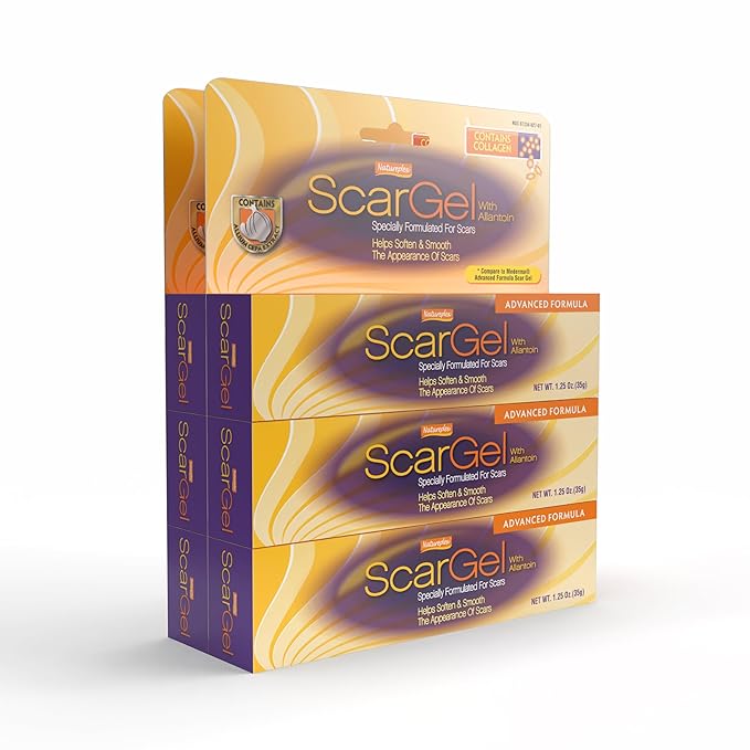 Natureplex Scar Gel 1.25 oz (6 Pack) – Clinically Proven Formula for Old & New Scars – Reduces Appearance of Scars from Surgery, Burns, Acne, Injury & Stretch Marks