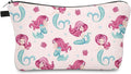 Cute Travel Makeup Bag Cosmetic Bag Small Pouch Gift for Women (Pink Mermaid)