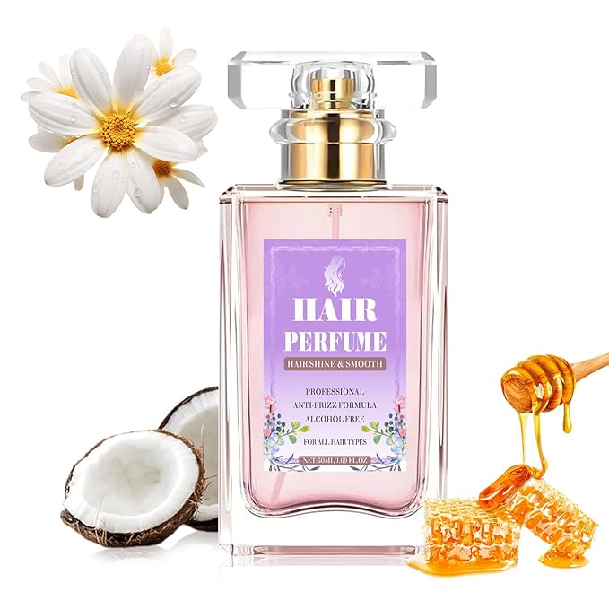 Hair Perfume for Women Long Lasting, Hydrating & Nourishing Hair Body Mist Spray Fragrance Essential Oil Odors Remove, Honey Infused Chamomile Pheromone Perfume Hair Fragrance, Alcohol Free 50ML