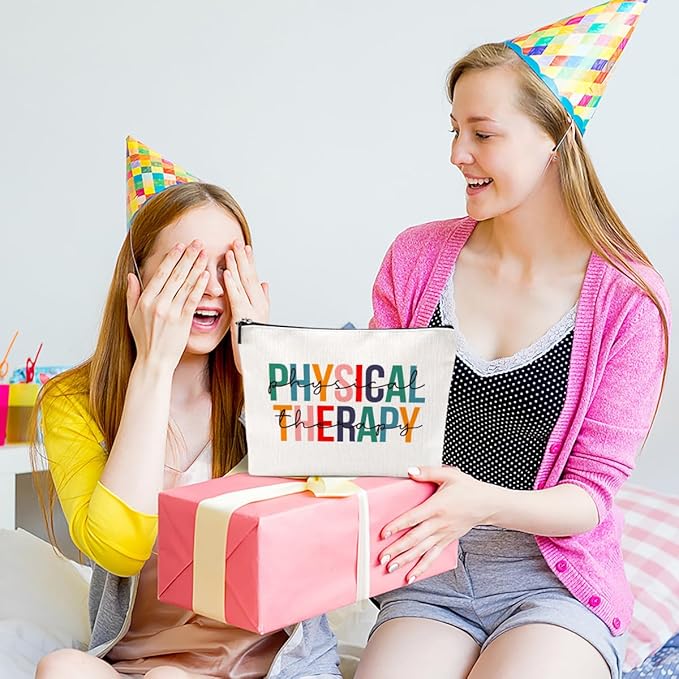 Physical Therapy Gifts Physical Therapist Gifts Makeup Bag Occupational Therapy Gifts Inspirational Cosmetic Bag for Women Her Physiotherapist PT Assistant Birthday Christmas Appreciation Gifts