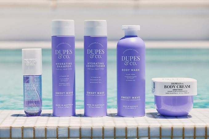 Dupes & Co. Sweet Wave Hydrating Body Cream 8.1 fl oz Rich & Nourishing Formula Infused with Macadamia Oil, Cocoa Butter & Shea Butter – Deep Hydration & Softening –Vanilla, Sandalwood & Whipped Amber