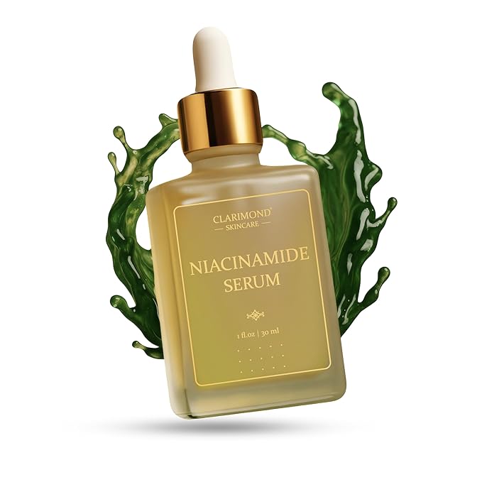 CLARIMOND Niacinamide Serum with Green Tea extract | 5% Niacinamide & Hyaluronic Acid | Hydration, Pore Refinement & Oil Control | Lightweight, Calming Formula for All Skin Types