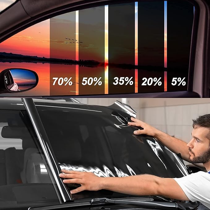 TOYOCO Window Tint Film for Cars, 35% VLT 24in x 25Ft Ceramic Window Tinted, Blocks 99% UV & IR Rays, Heat Resistant Anti Glare Film for Windshield, Scratch Resistant Sun Shade Auto Tint Roll