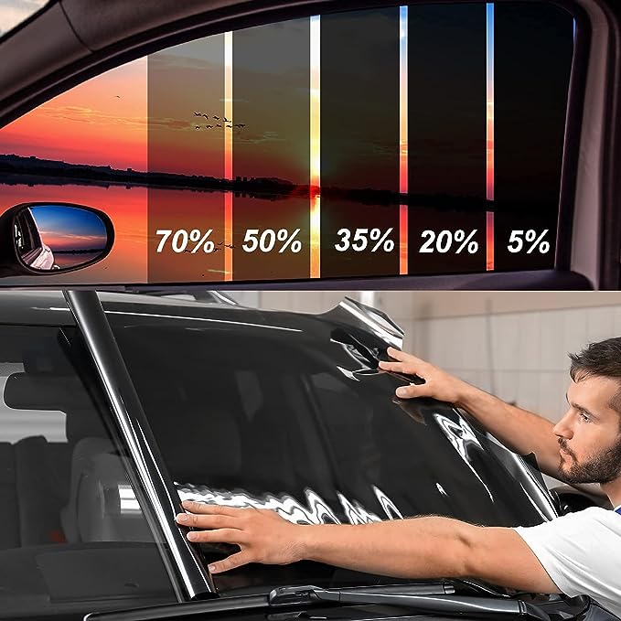 TOYOCO Window Tint Film for Cars, 50% VLT 24" in x 25'Ft Ceramic Window Film, Blocks 99% UV & IR Rays, Heat Resistant Anti Glare Film for Windshield, Scratch Resistant Sun Shade Auto Tint Roll
