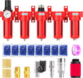 TAILONZ PNEUMATIC 0-150PSI 1/4 Inch NPT Red Industrial Grade 5 Stage Air Drying by TAILONZPNEUMATIC