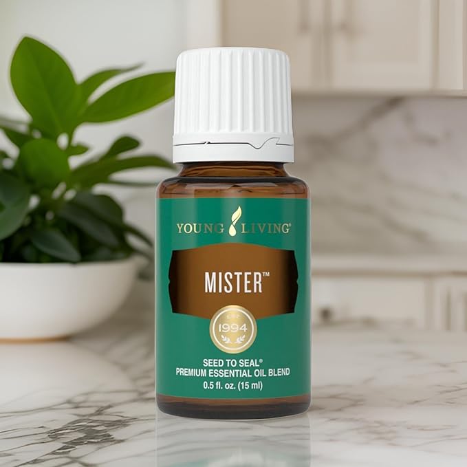 Young Living Mister Premium Essential Oil - Hormonal Balance Aromatherapy - Masculine Energy Support - Men's & Women's Wellbeing - Enriched with Sage and Lavender - 15ml