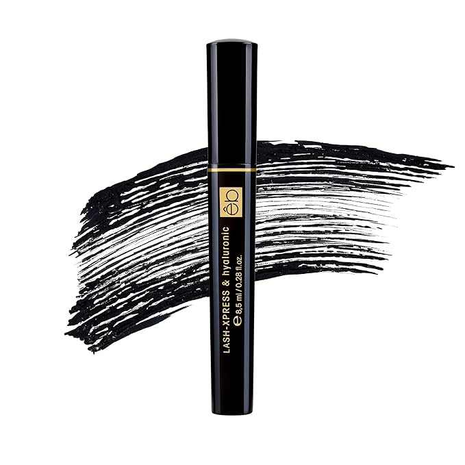 êb être belle Cosmetics Lash X-Press & Hyaluronic Mascara for Women, Conditioning Mascara with Hyaluronic Acid, Beeswax & Rice Bran Wax, Flexible Silicone Brush, Quick Dry Rimel Formula