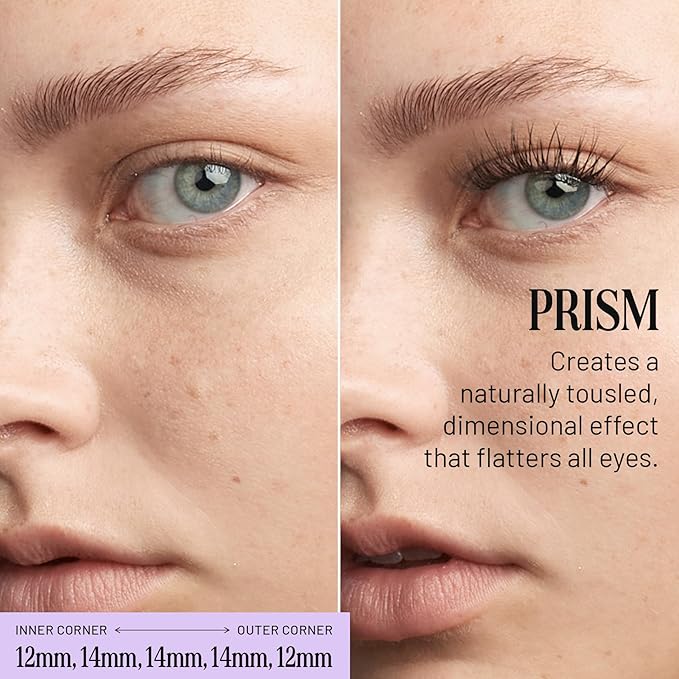 Lilac St - Prism Glamorous Faux Eyelash Clusters (10mm) - Dynamic & Fluttery Volume - DIY Lash Extension Wisps - Lightweight & Lifelike - Lasts 10 Days - Women Founded, Cruelty Free, Vegan - 10 Lashes