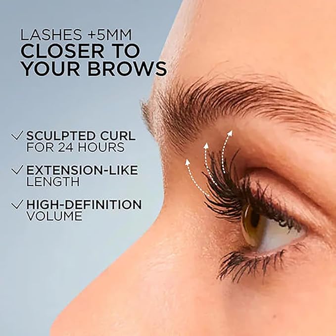 Black Waterproof Mascara for Volume and Length, Natural Defining Curling Long-Lasting Eyelashes, No Flaking, No Smudging (Black(2pcs))