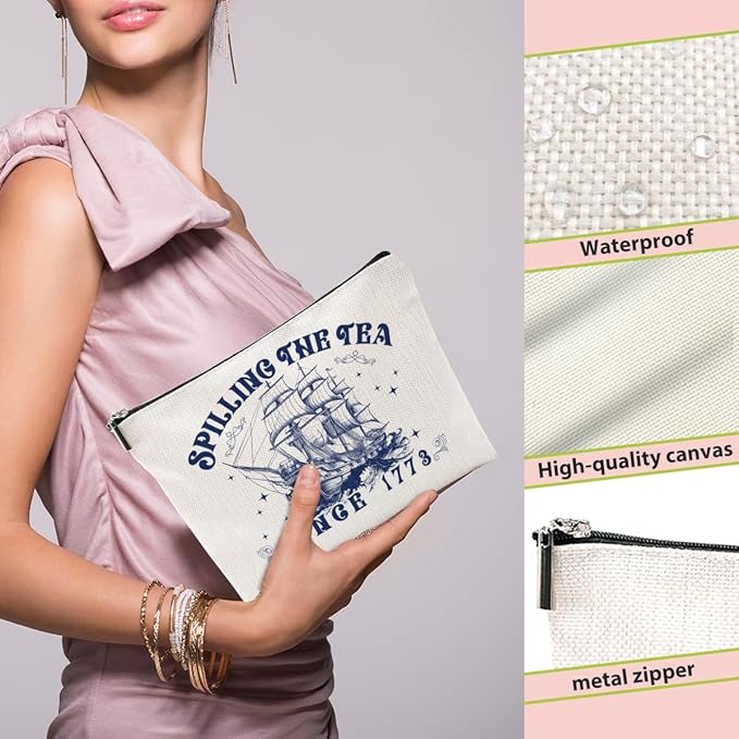 History Teacher Gifts Makeup Bag, Teacher Appreciation Gifts Cosmetic Bag, Funny Organizer Zipper Pouch, Gifts for History Lovers Women Girls Friends Sister Coworker Daughter