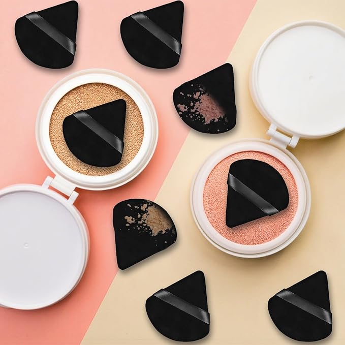 100PCS Black Triangle Powder Puff Face Makeup Powder Puffs Sponge Soft Powder Puffs for Loose Powder Cosmetic Foundation