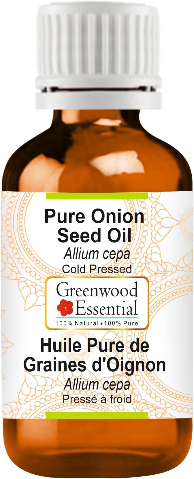 Greenwood Essential Pure Onion Seed Oil (Allium cepa) Cold Pressed 5ml (0.16 oz)