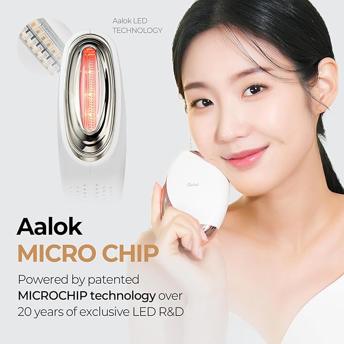 Aalok Fitsera | Near-Infrared Red Light Home Facial Device for Firming, Skin Rejuvenation