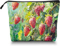 Cosmetic Bags Travel Makeup Toilet Case Waterproof Pouch for Women Girls 6.7X9.45inches - Wild Strawberries on The Plant