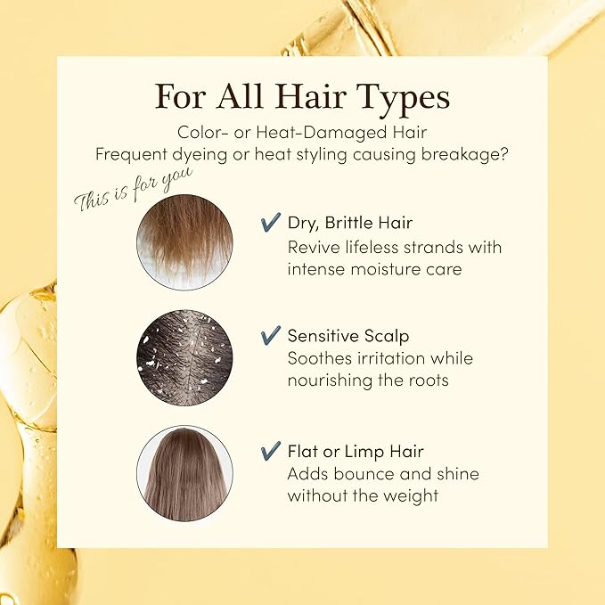 Argan Oil Hair Serum - Hydrates, Repairs Dry, Frizzy, Damaged Hair, Repairs Frayed Ends, Smooths & Strengthens, Suitable for All Hair Types, 3.38 Fl Oz