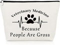 Veterinarian Gift Vet Tech Makeup Bag for Women Animal Rescue Gift Veterinary Technician Cosmetic Bag for Dog Lover Medical Graduate Dog Doctor Animal Lover Christmas Birthday Present Travel Pouch