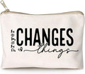 Prayer Changes Things Makeup Bag Christian Worthy You Matter Travel Bag Religious Faith Makeup Case Bible Verse Cosmetic Bag Sister Christian Gift Toiletry Bag Gift