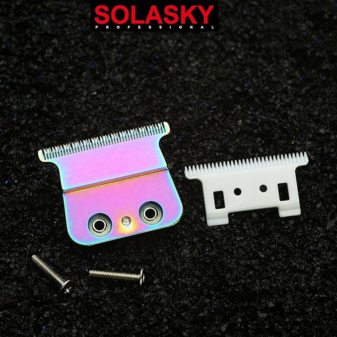 Colourful FX707 Replacement Trimmer Metal + Ceramic Blades Compatible with BaByL FX787 & FX726 Trimmer FX707Z Replacement Blades for BaByL PRO Barberology Trimmer Blade