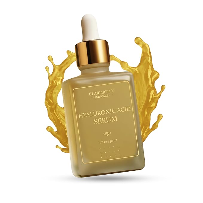 CLARIMOND Hyaluronic Acid Serum for Face – 2% Concentration with Niacinamide, Centella Asiatica, Aloe Vera, Chamomile & Bergamot, Deep Hydration - Skin Repair – Calming Effect