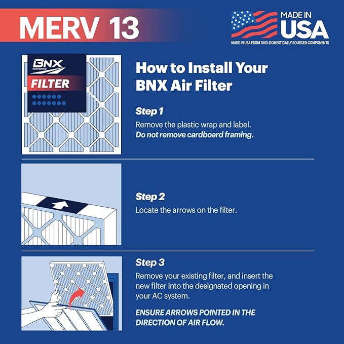 BNX TruFilter 12x24x1 Air Filter MERV 13 - Image 6