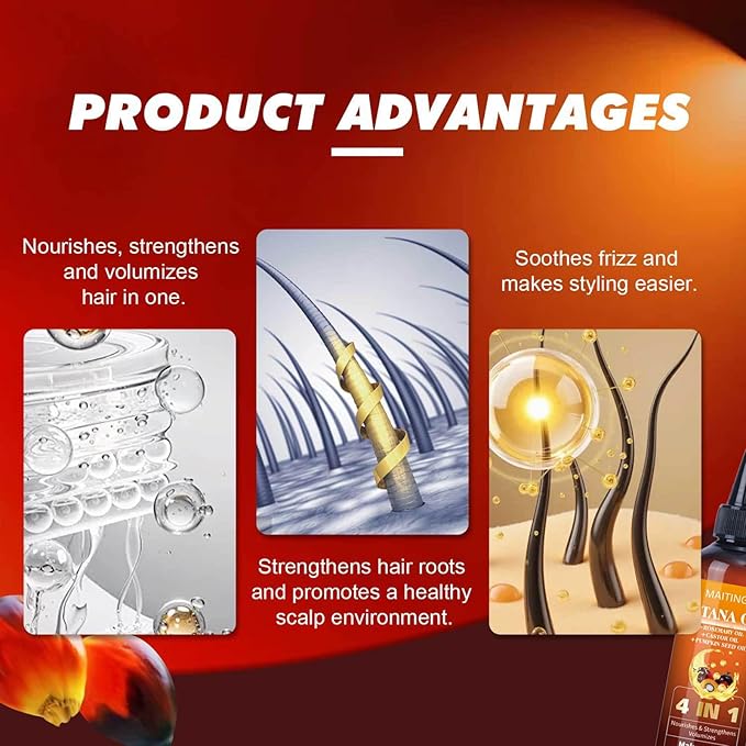 Batana Oil for Hair Growth, 4-In-1 Batana Oil,Pumpkin Seed,Rosemary, and Castor,Nourishes hair for Men Women 2pcs