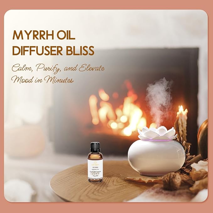 Myrrh Essential Oil, Pure Natural Myrrh Oil for Skin Hair Diffuser Room Spray DIY - 1 Oz