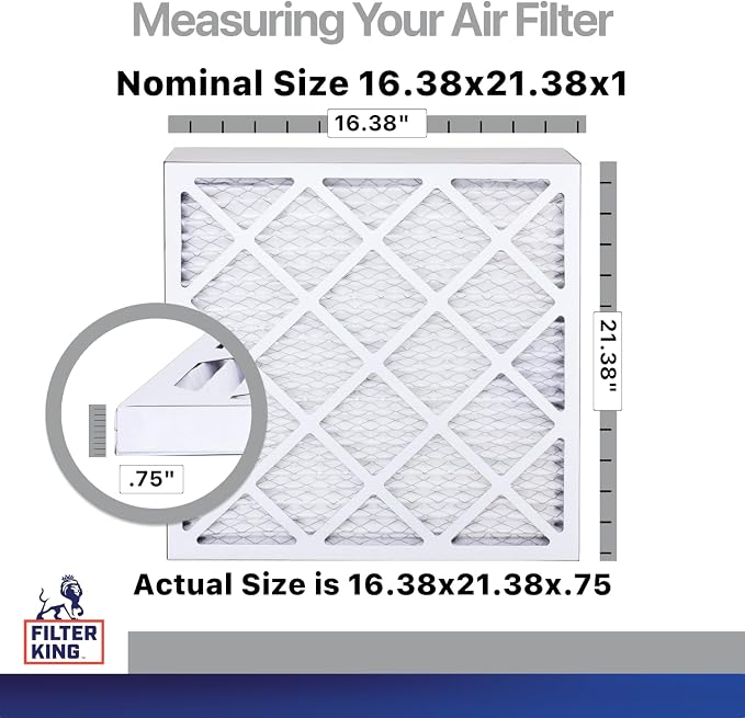 Filter King 16.38x21.38x1 Air Filter | 4-PACK | Carbon MERV 8 HVAC Pleated A/C - Image 2