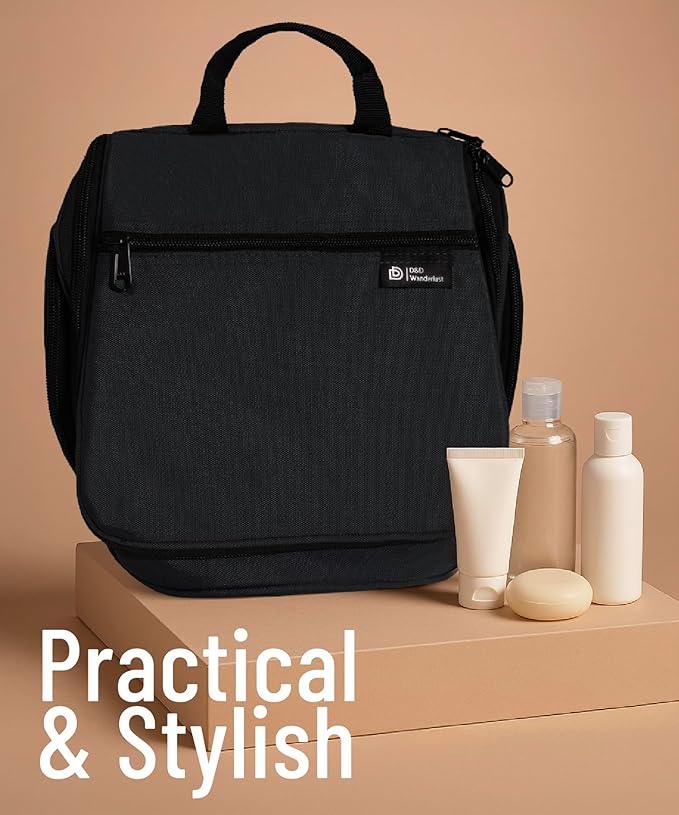 DD D&D Wanderlust D&D Hanging Travel Toiletry Bag for Men and Women – Cosmetics, Makeup and Toiletries Organizer Kit with 10 Compartments