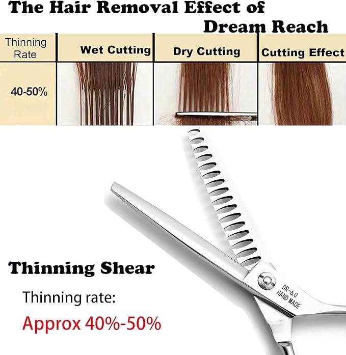 Professional 6 inch Thinning Shears Hair Cutting Scissors Barber Salon Hairdressing Shears (Chunker shear)