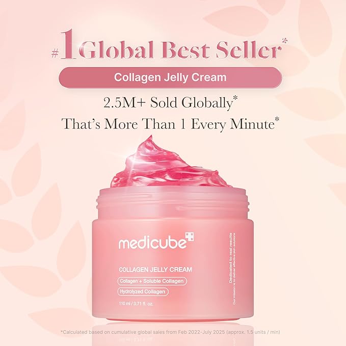 medicube Pink Glow Home Care Duo: PDRN Pink Peptide Toner and Collagen Jelly Cream (110ml)