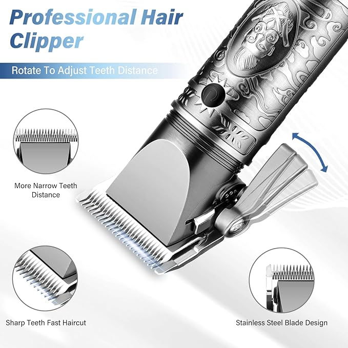 GSKY Beard Trimmer for Men, Hair Clippers for Men Professional,Cordless Mens Hair Trimmer