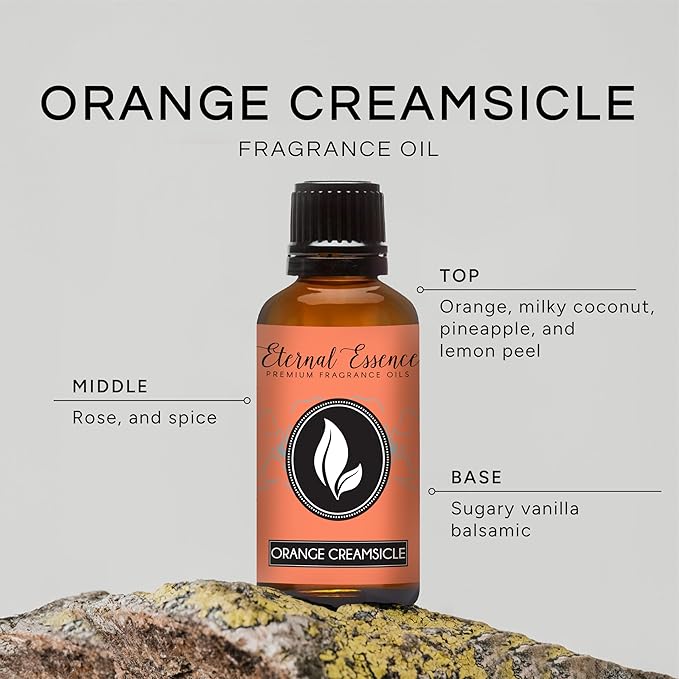 Eternal Essence Oils Orange Creamsicle 30ml Premium Fragrance Oil - for Candle, Soap Making, Aromatherapy, Diffusers, Home Care, & Humidifiers