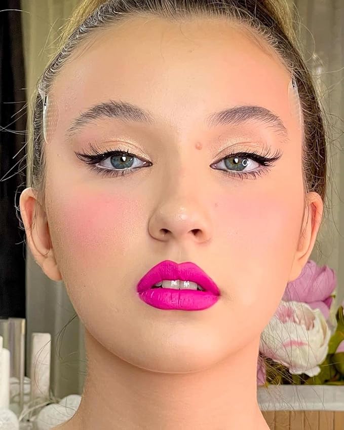 Oulac Matte Pink Lipstick for Women, Hot Pink Long Lasting Liquid Lipstick, High Impact Lip Color Full Coverage Lip Makeup with Vitamin E Waterproof Formula,Vegan M06