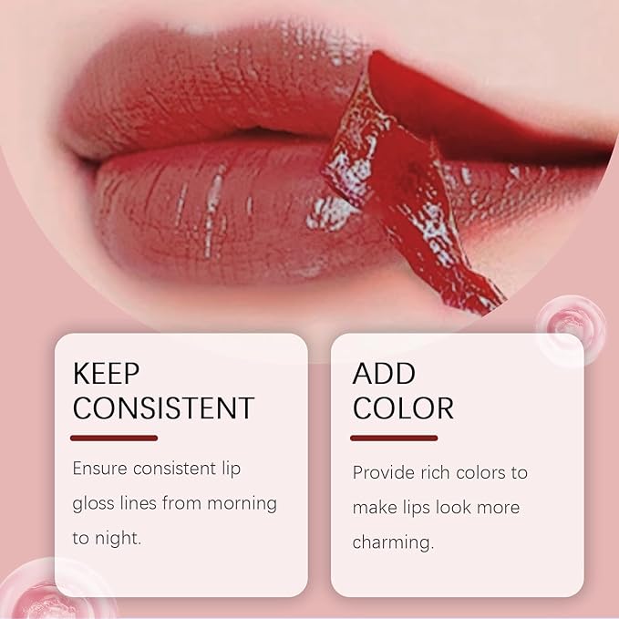 Dulele 3PCS Peel Off Lip Liner Set, Matte Pink Peel Off Lip Liner Stain, Peel Off Lip Stain Tattoo, Nude Non-Fading Lip Gloss Lip Tint